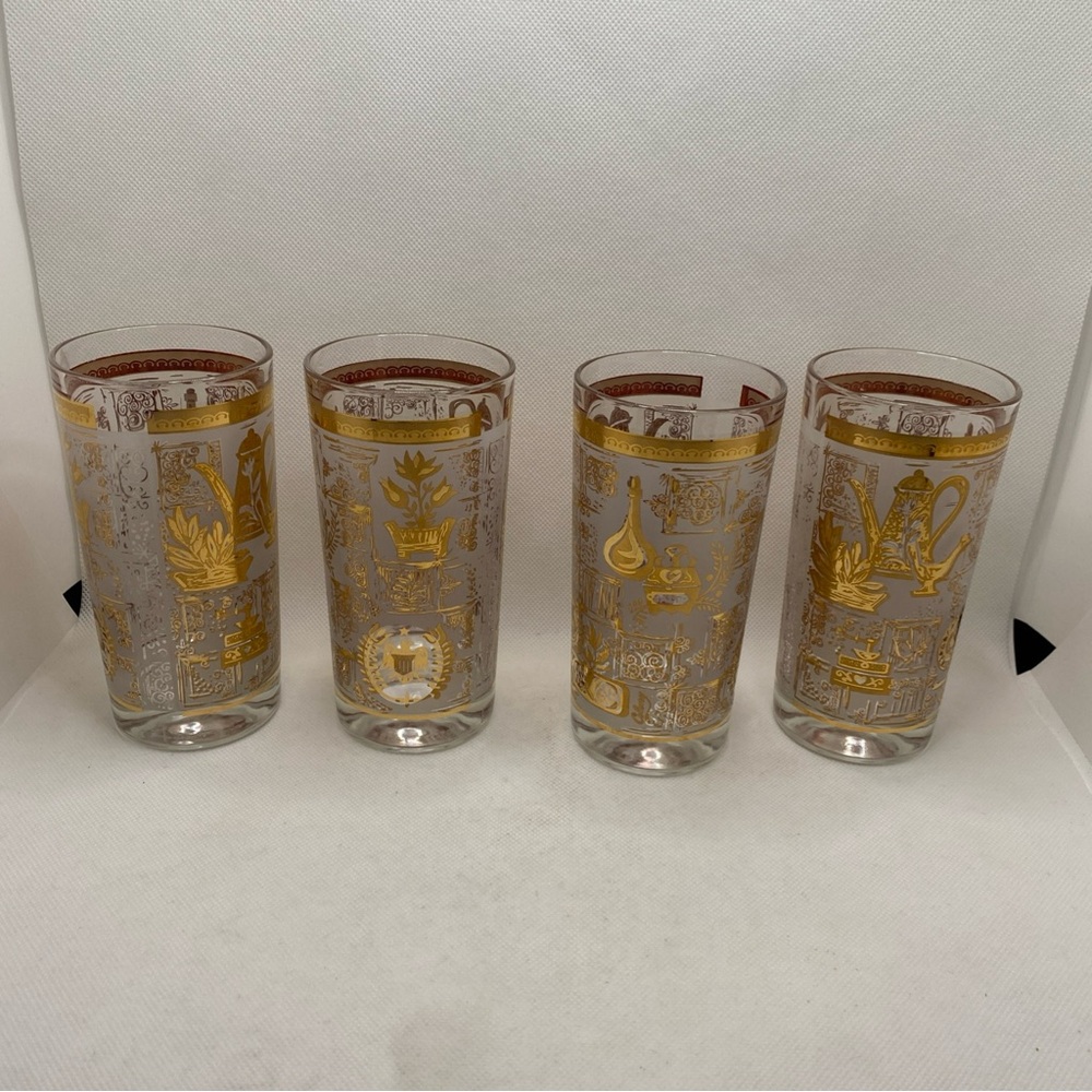 22k Gold Vintage Hazel Atlas “Colony” Tumblers- Set of 4